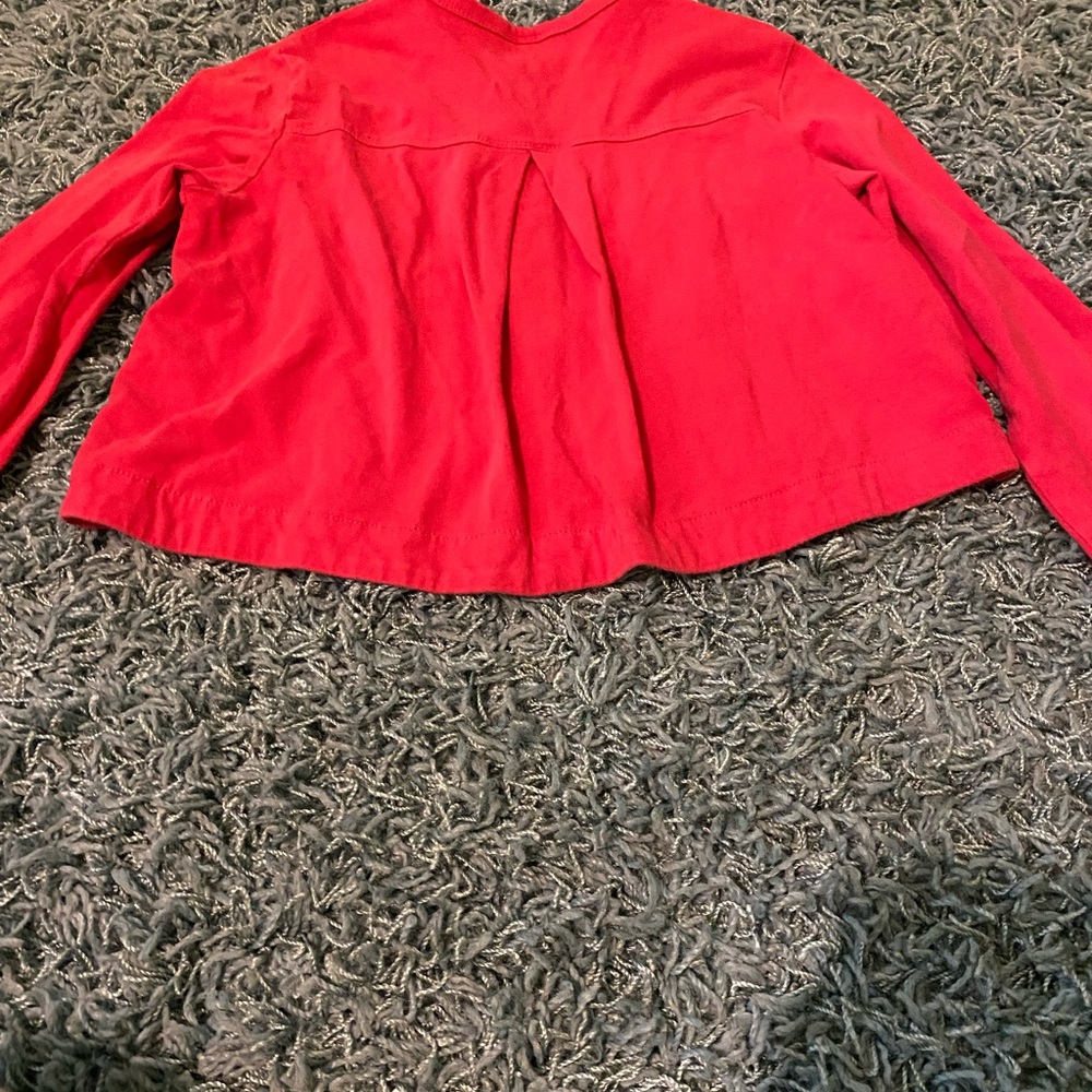 Girls Red Buttoned Down Cardigan Size 7/8 - Picture 5 of 6